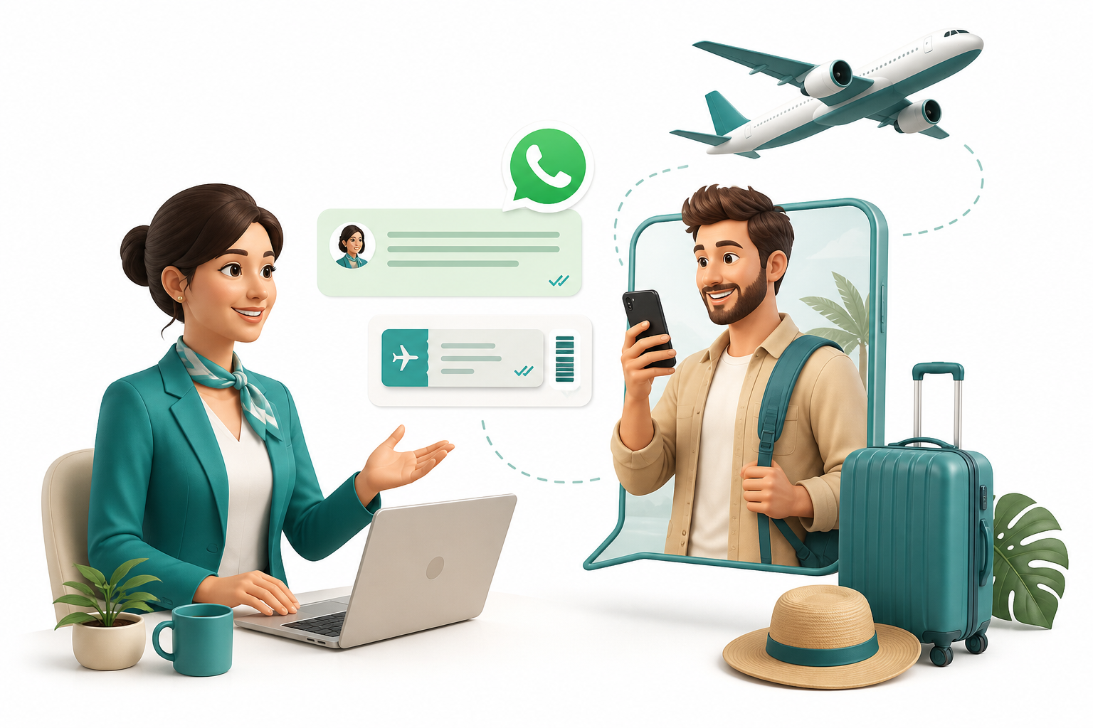 Relation client digitale pour agence de voyage avec suivi itinéraire