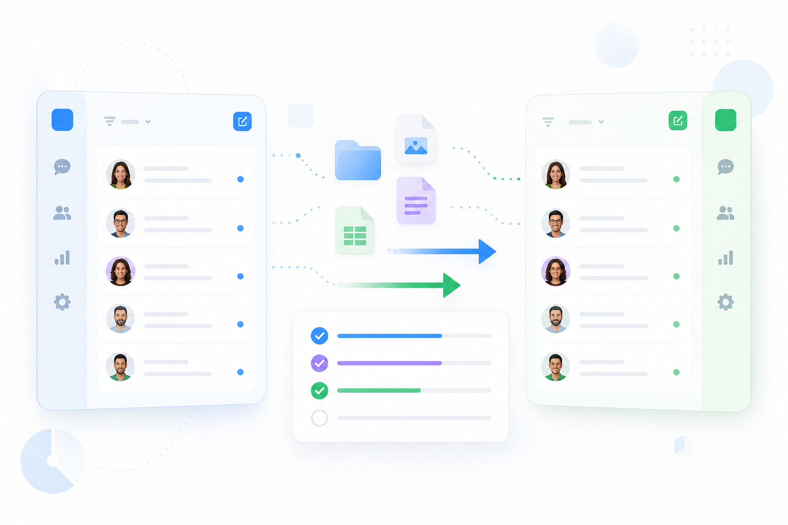 Diagramme de migration vers une nouvelle plateforme de service client