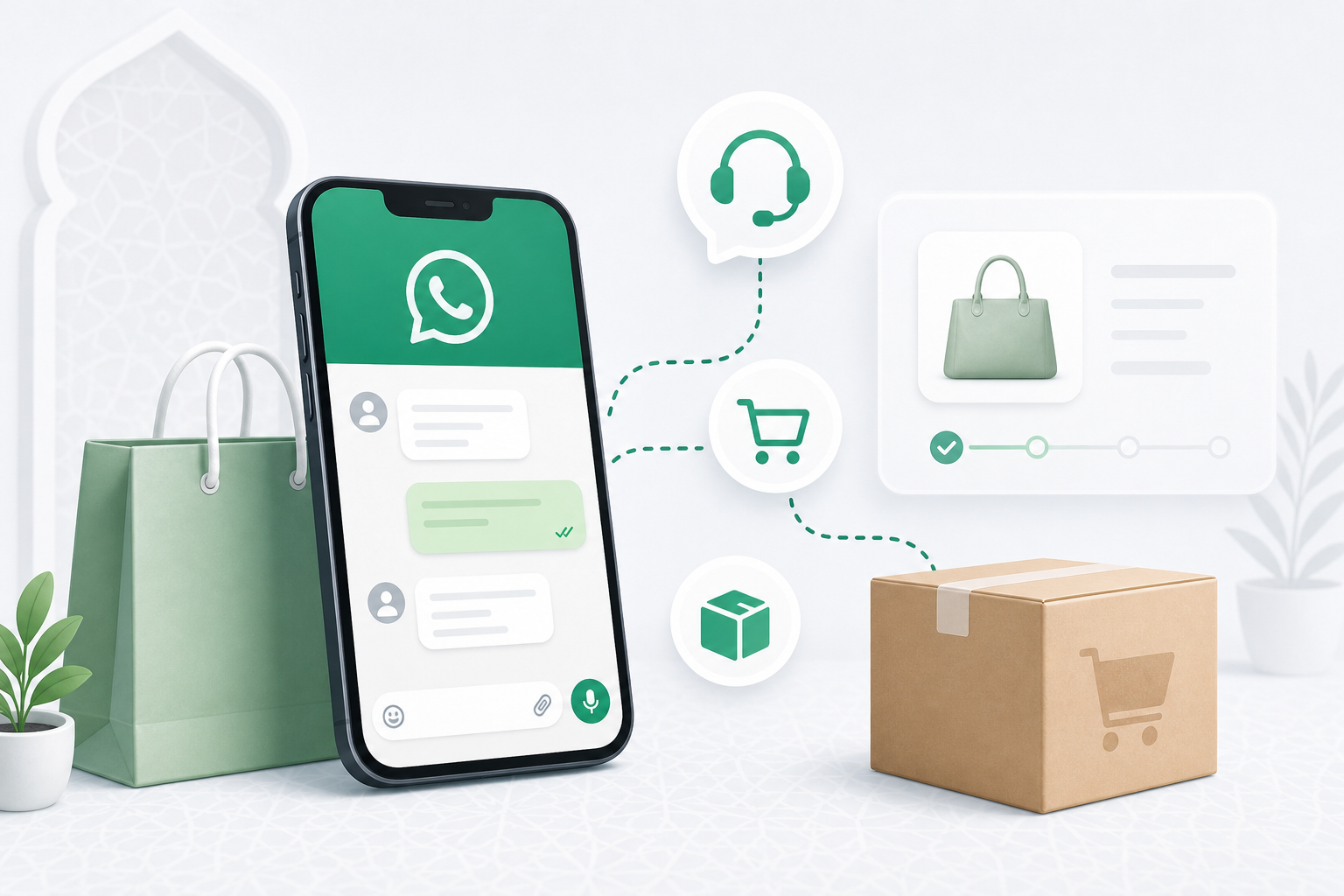 Service client e-commerce via WhatsApp avec notifications de commande