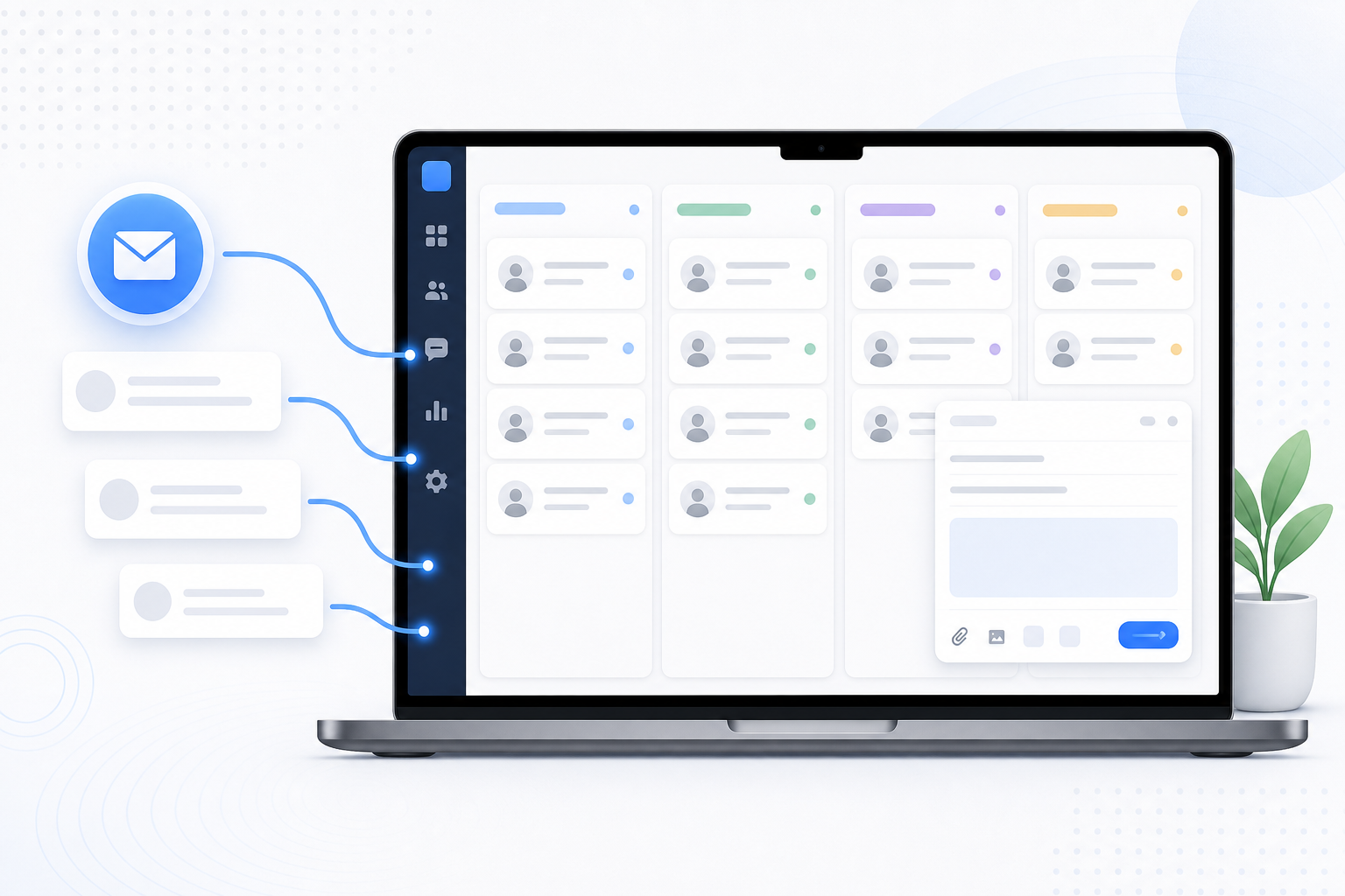 Email marketing intégré au CRM avec segmentation et analyse des performances