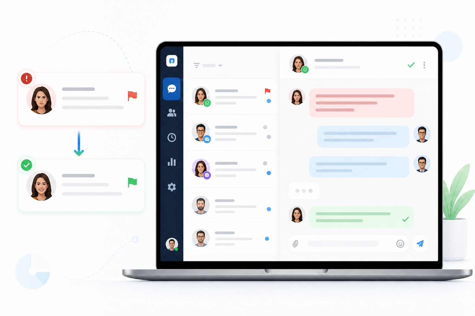 Agent service client gérant une réclamation avec un processus structuré et des outils numériques