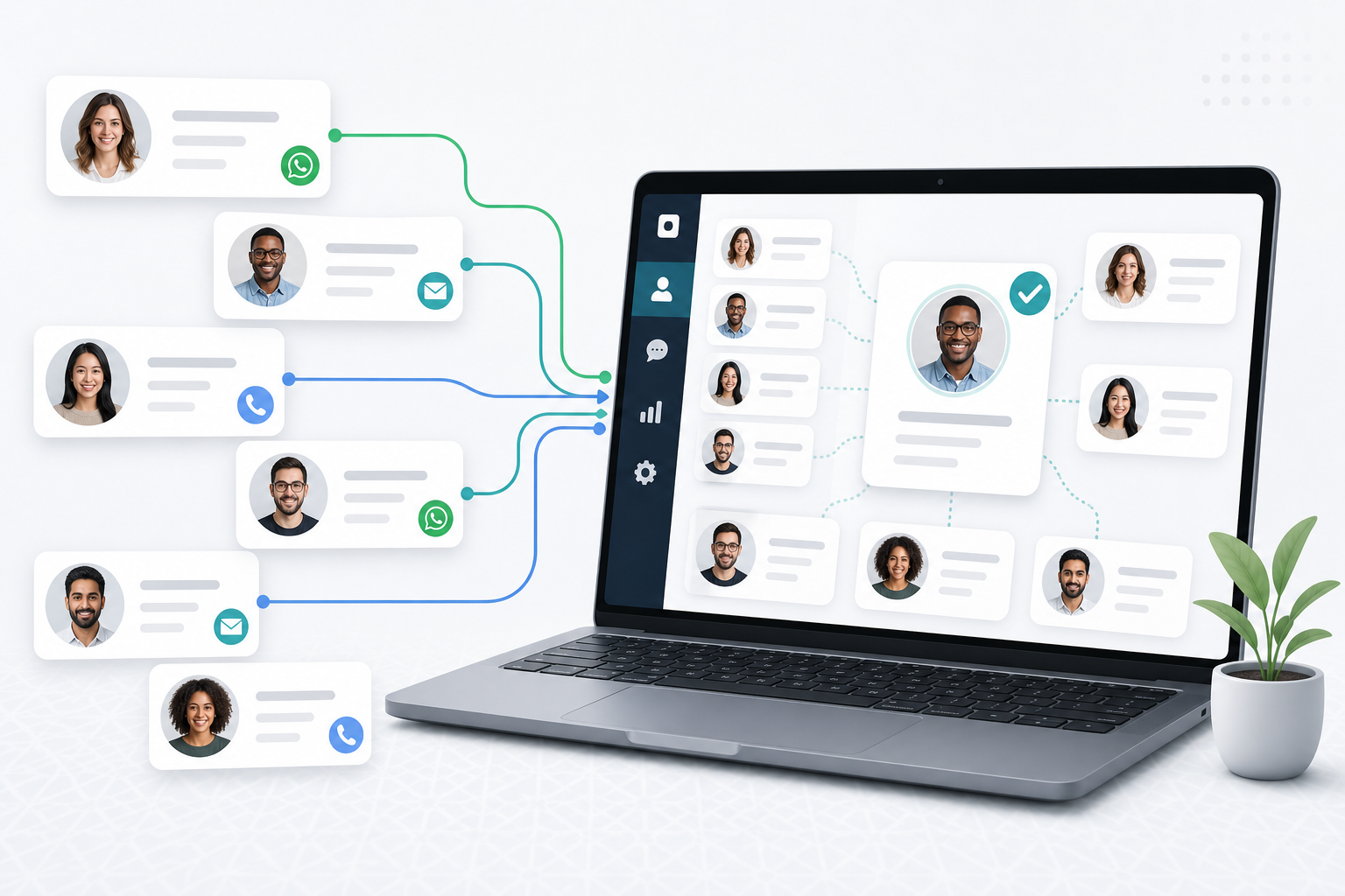 Vue centralisée des données clients avec historique multicanal unifié