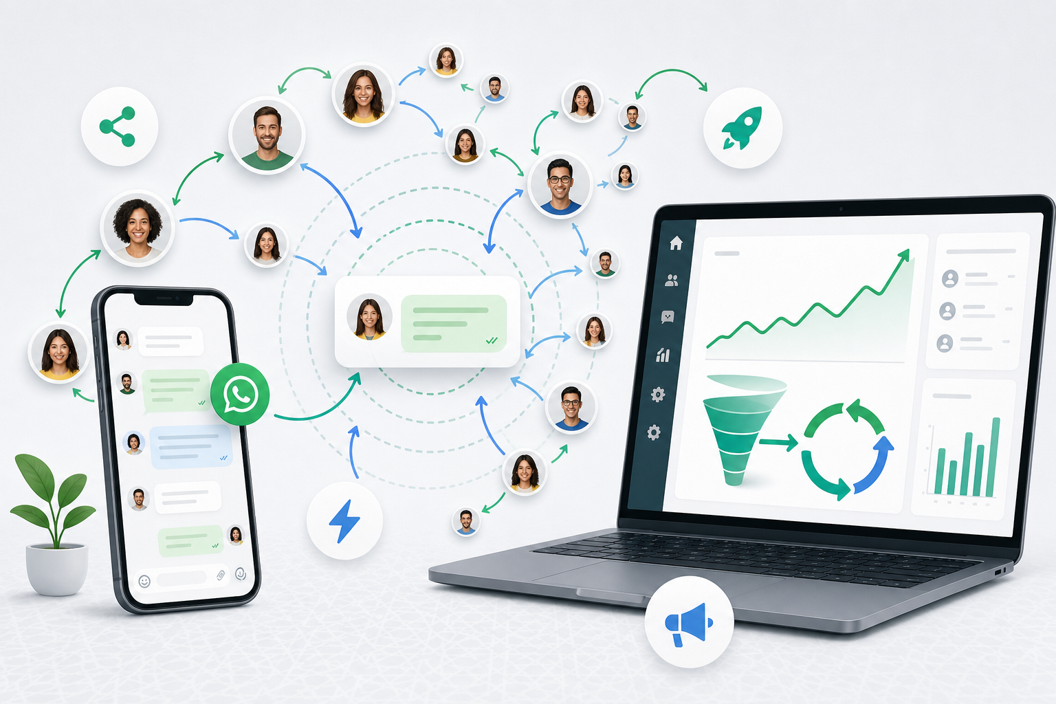 Growth hacking via le messaging client avec boucles virales et stratégies de croissance
