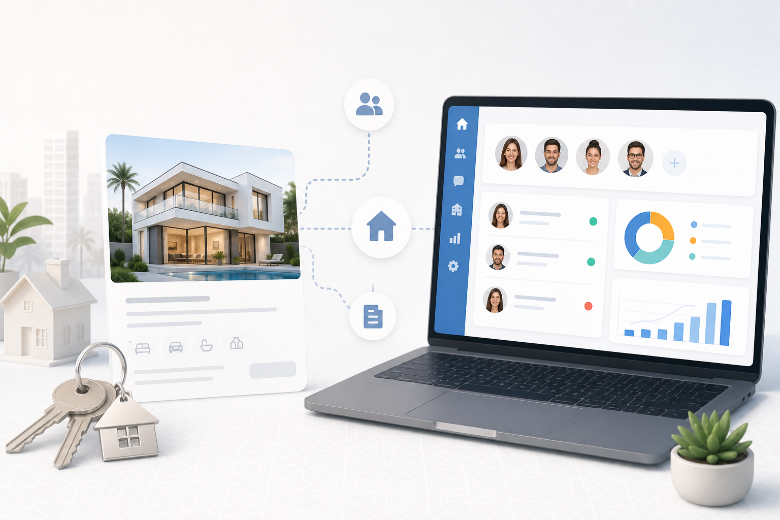 CRM immobilier avec gestion de prospects et matching de biens