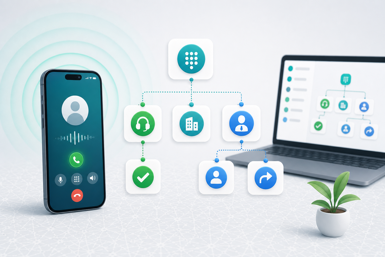 Interface de configuration d'un serveur vocal interactif IVR