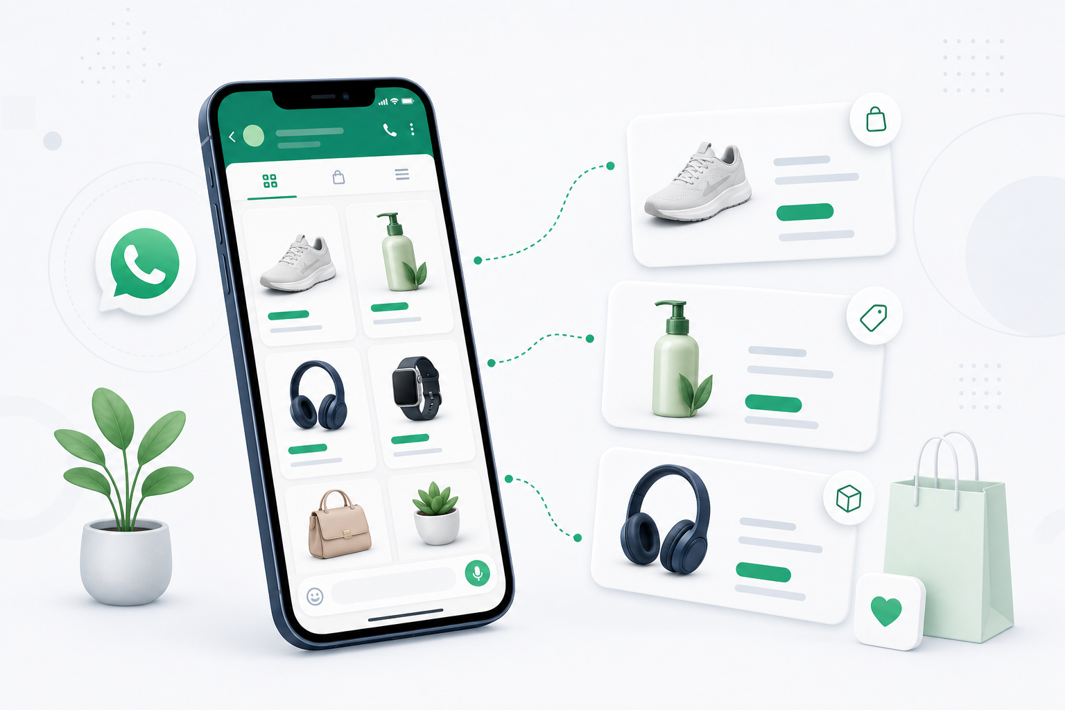 Catalogue de produits WhatsApp Business pour une boutique e-commerce